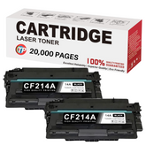 Compatible HP CF214A, 14A Toner Cartridge Black 2 Pack
