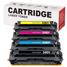 Compatible Canon 046H Toner Cartridges High Yield BCYM Value Pack