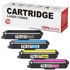 Compatible Brother TN227 Toner Cartridges BCYM 4 Pack - 3000 Pages