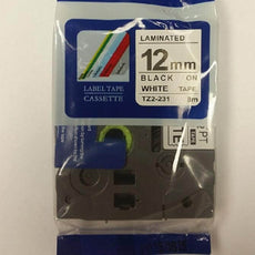 Compatible Brother TZE-231 TZ Label Tape Cartridge Black on White 12mm x 8m