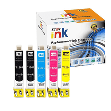 Compatible Epson 126 T126 Ink Cartridges BCYM Value 5 Pack