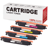 Compatible HP 126A, CE310A, CE311A, CE312A, CE313A Toner Cartridges Value Pack
