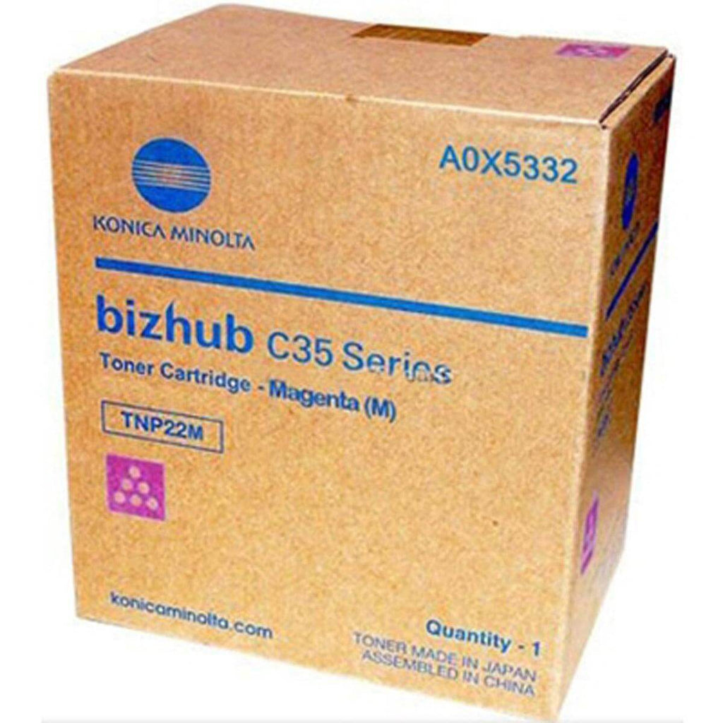 Konica Minolta A0X5332, TNP22M OEM Toner Cartridge For Bizhub C35 Magenta - 4.6K
