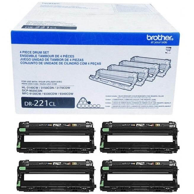OEM Brother DR221CL DR-221CL Drum Unit 15K 4 Pack BCYM