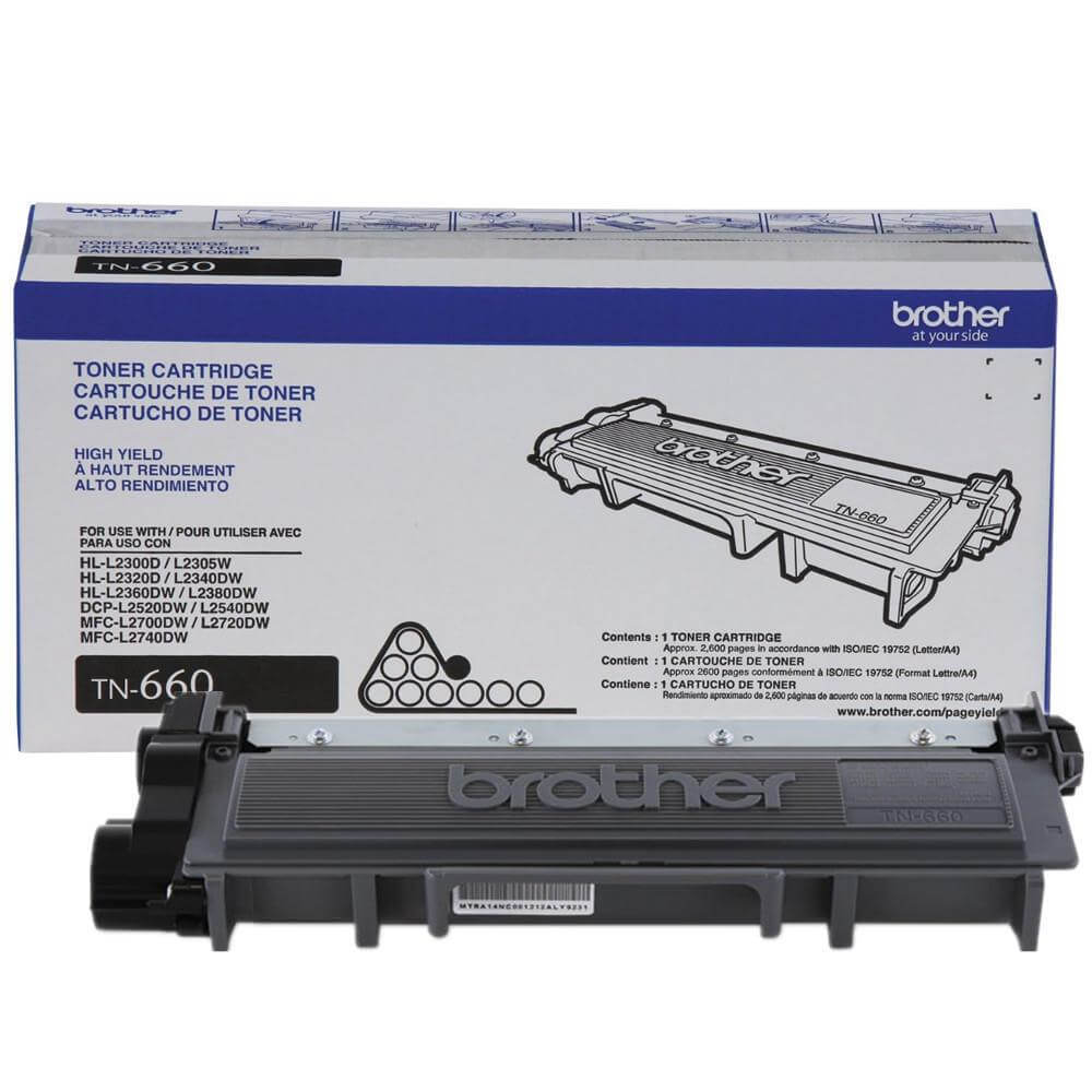 OEM Brother TN-660 Toner Cartridge Black 2.6K