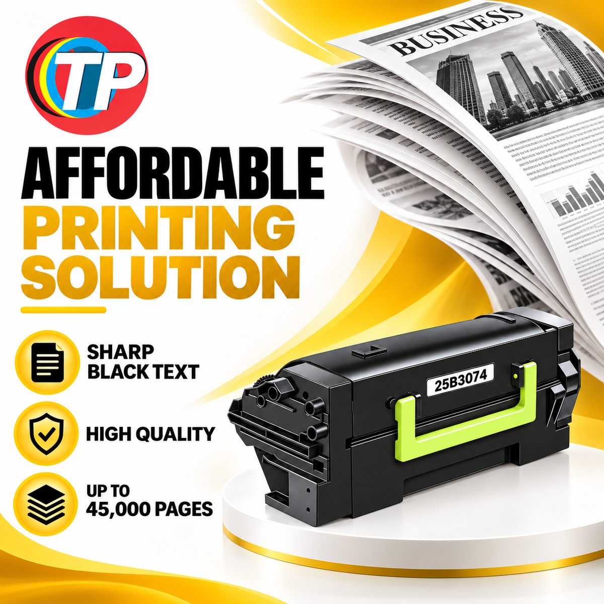 Compatible Lexmark 25B3074 Toner Cartridge Black 45000 Pages