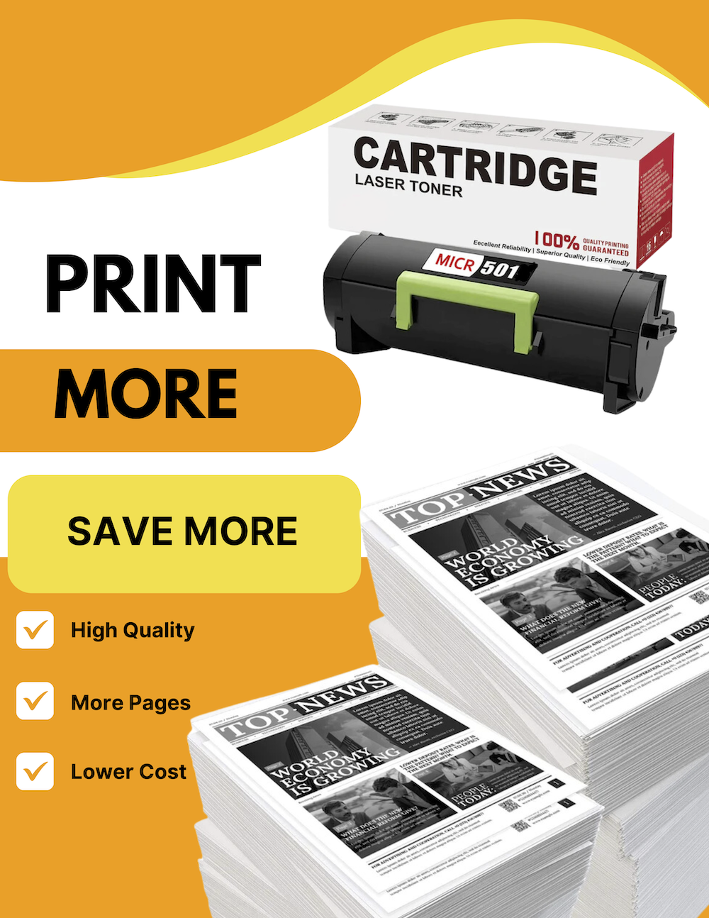 Remanufactured Lexmark 50F1000 MICR Toner Cartridge 1.5K
