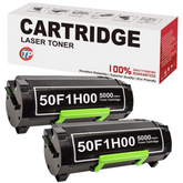 Compatible Lexmark 50F1H00-2 pack, 501H Toner Cartridge for Lexmark MS310, MS312, MS315, MS410, MS415, MS510, MS610 - 2 Pack