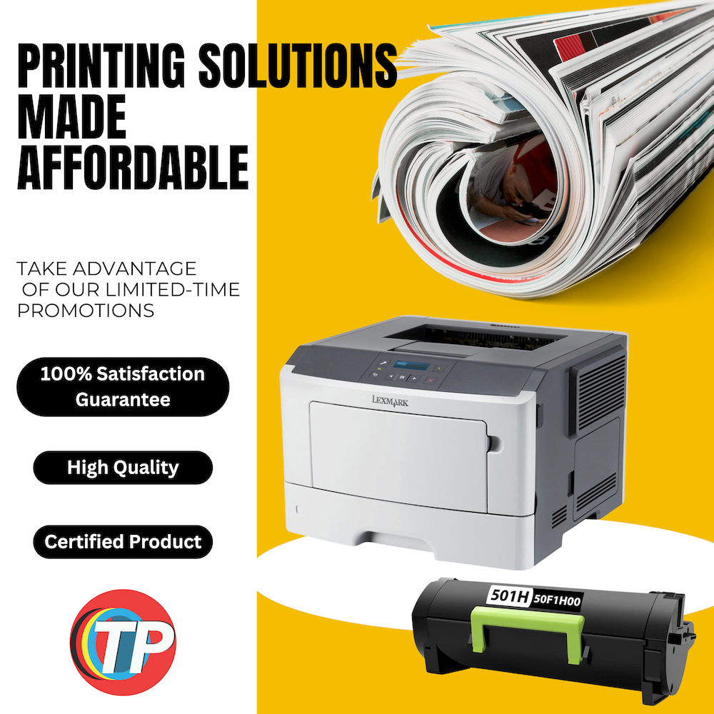Compatible Lexmark 50F1H00, 501H Toner Cartridge 5000 Pages for Lexmark MS310, MS312, MS315, MS410, MS415, MS510, MS610