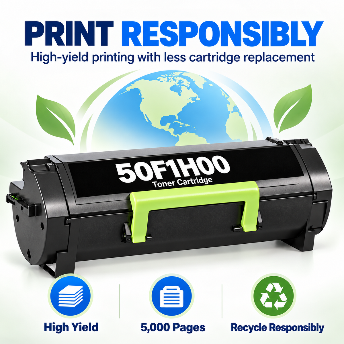 Compatible Lexmark 50F1H00, 501H Toner Cartridge Black 5000 Pages