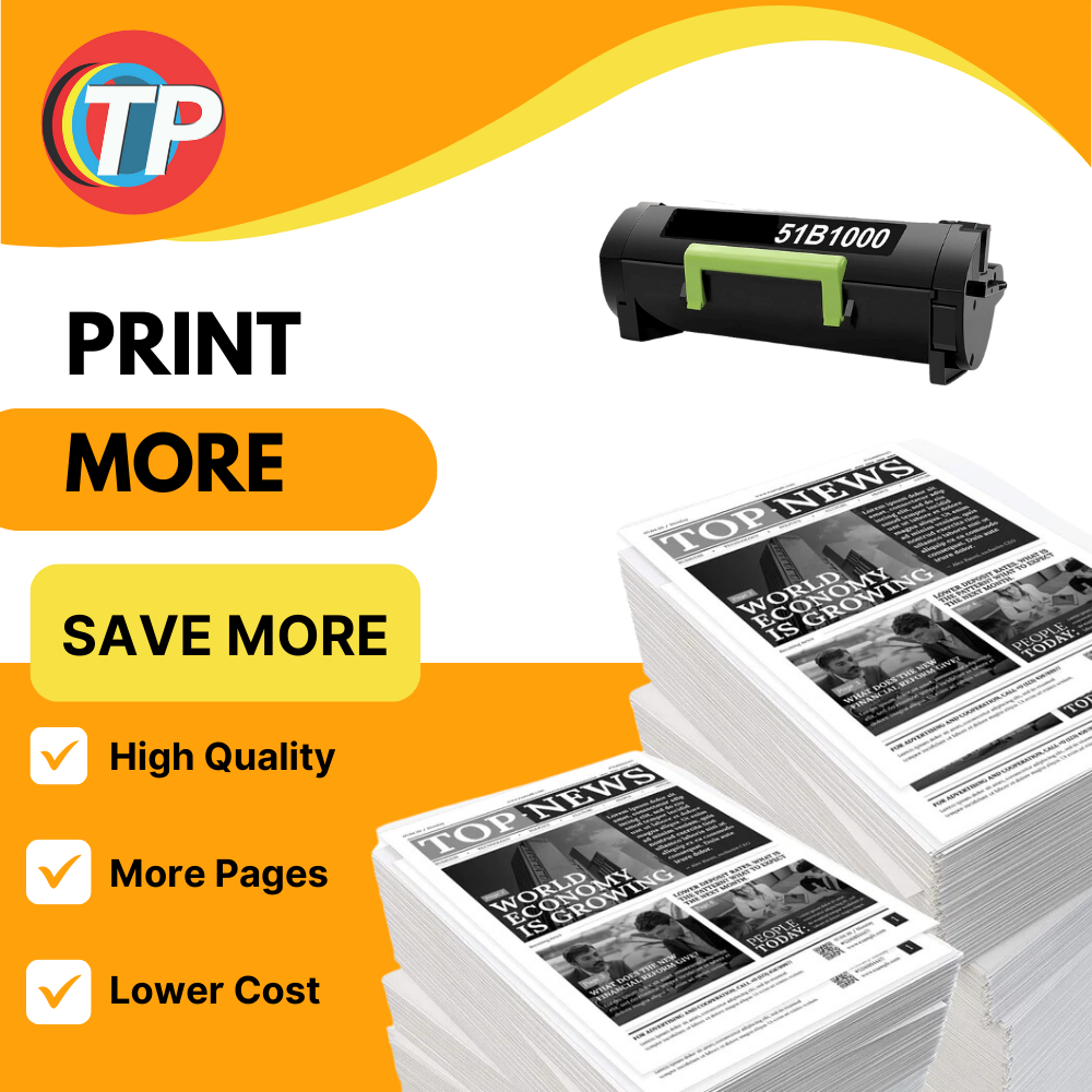 Compatible Lexmark 51B1000 Toner Cartridge For MS317, MS417, MS517, MS617, MX317, MX417, MX517, MX617 - 2.5K