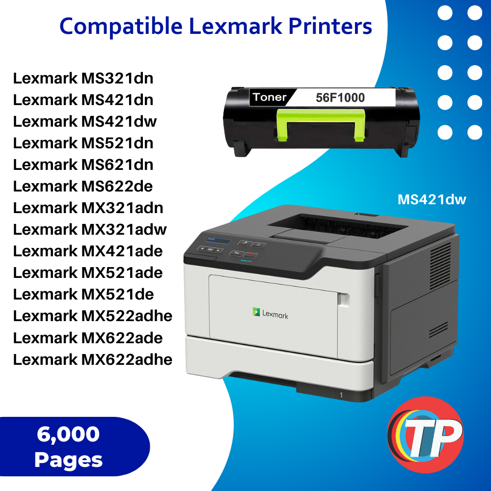 Compatible Lexmark 56F1000 Toner Cartridge Black 6K Pages