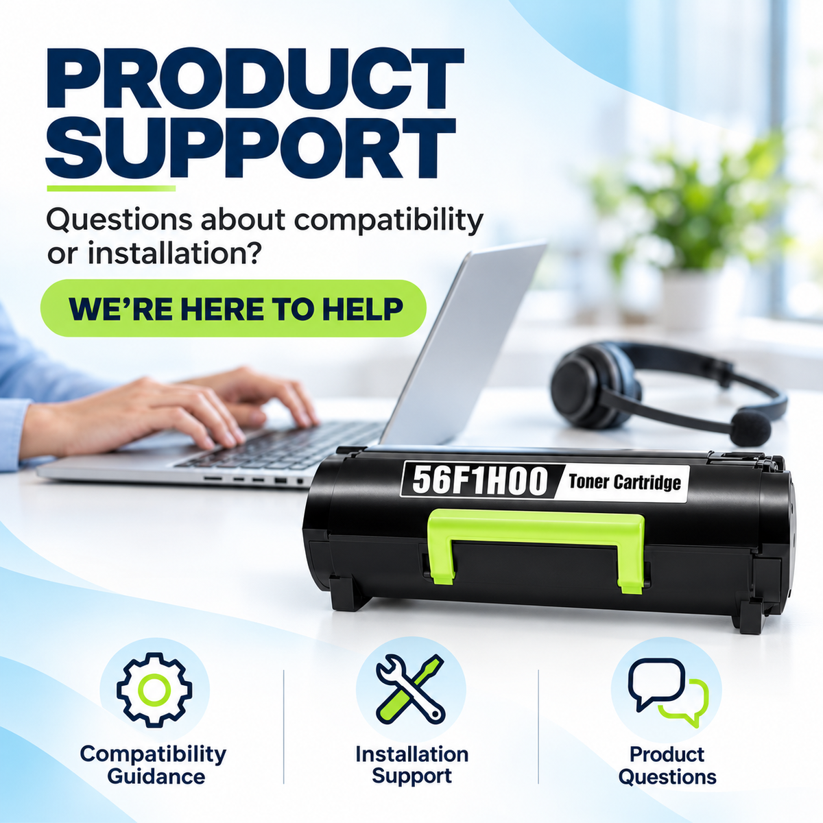 Compatible Lexmark 56F1H00 High Yield Toner Cartridge Black – 15,000 Pages