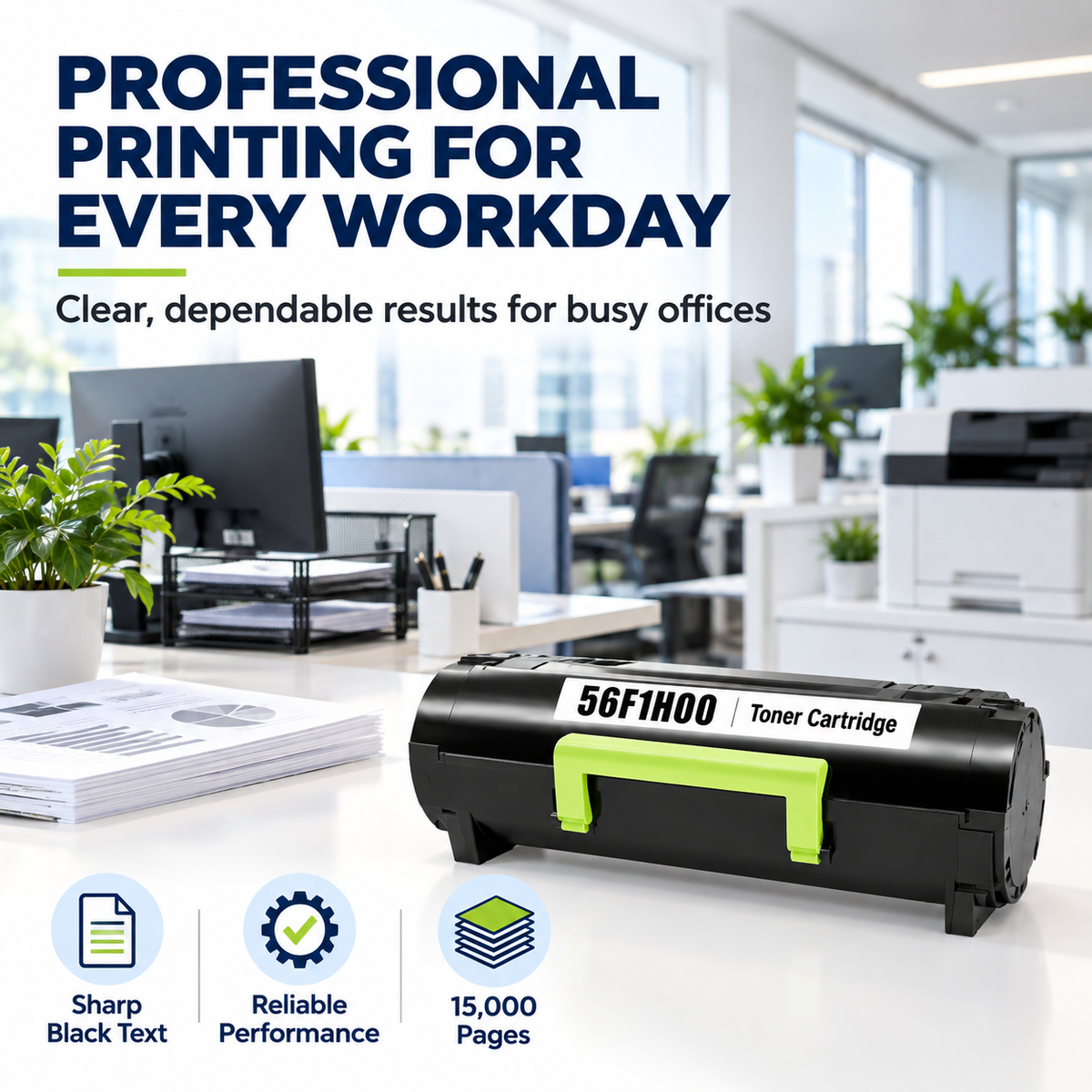 Compatible Lexmark 56F1H00 High Yield Toner Cartridge Black – 15,000 Pages