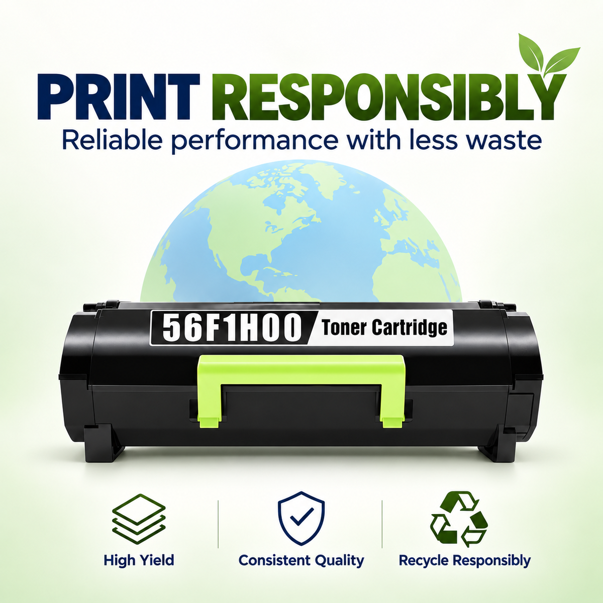 Compatible Lexmark 56F1H00 High Yield Toner Cartridge Black – 15,000 Pages
