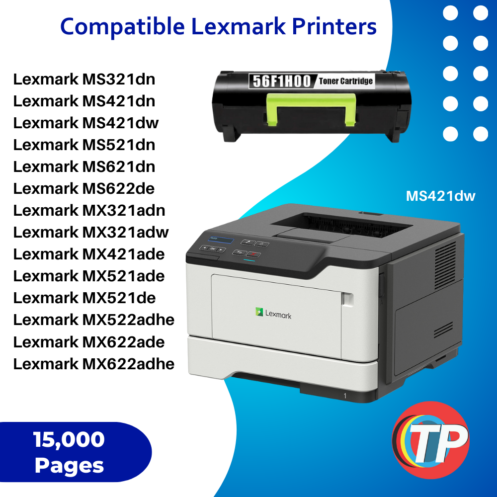 Compatible Lexmark 56F1H00 Toner Cartridge Black 15000 Pages