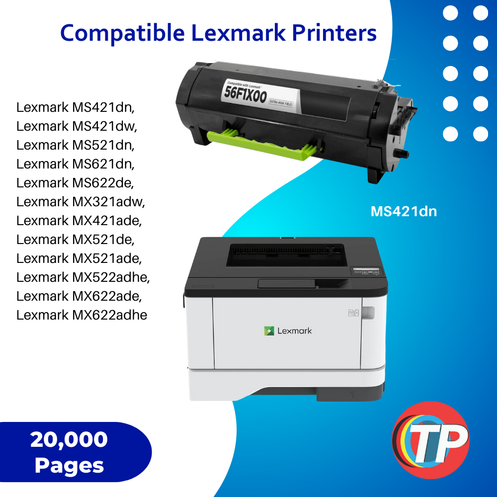 Compatible Lexmark 56F1X00 Toner Cartridge Black 20K Pages