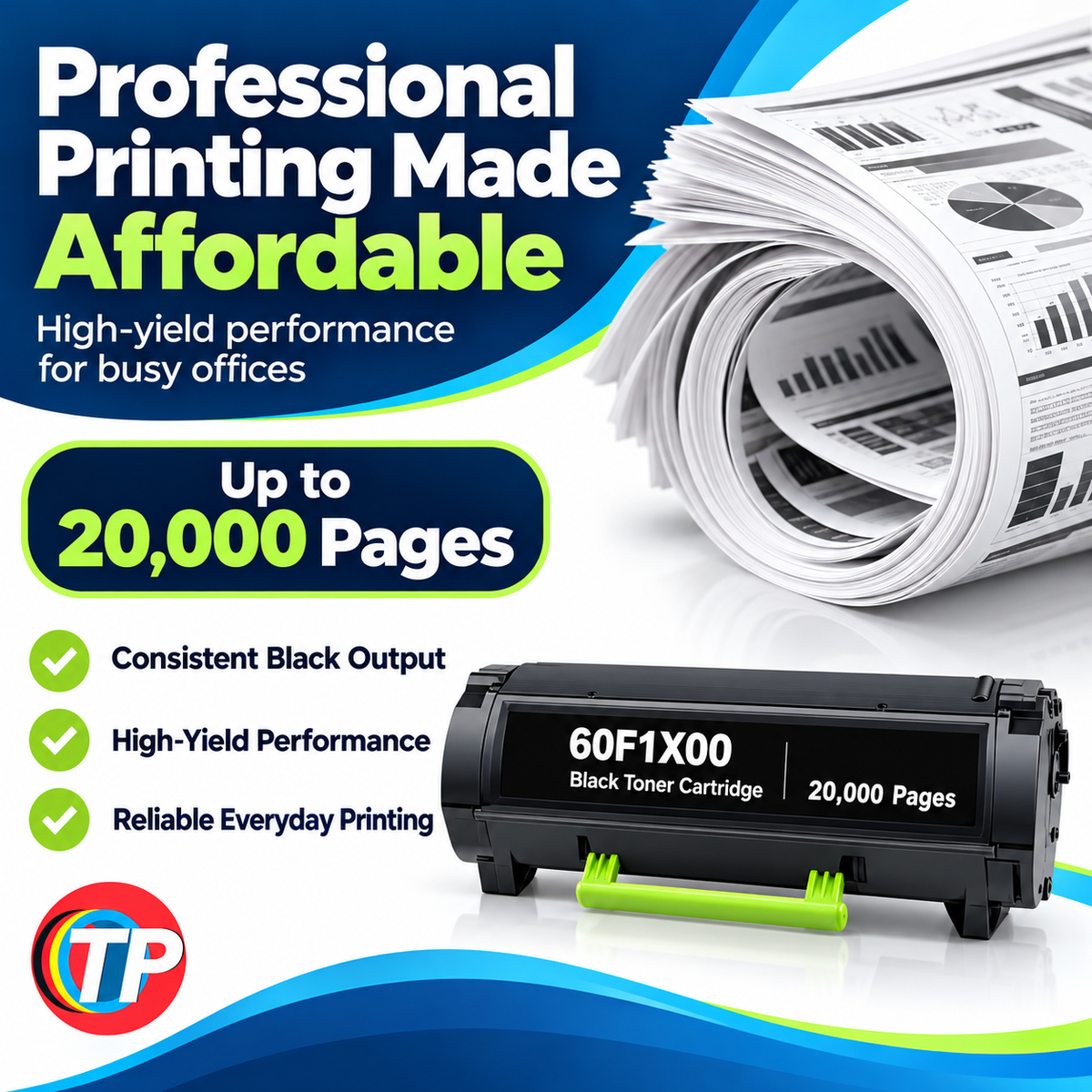 Compatible Lexmark 60F1X00 601X Toner Cartridge Black 20000 Pages
