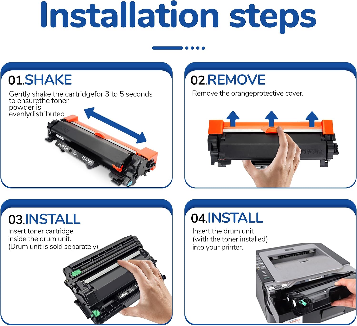 Compatible Brother TN760 Toner Cartridge Black With Chip 3000 Pages