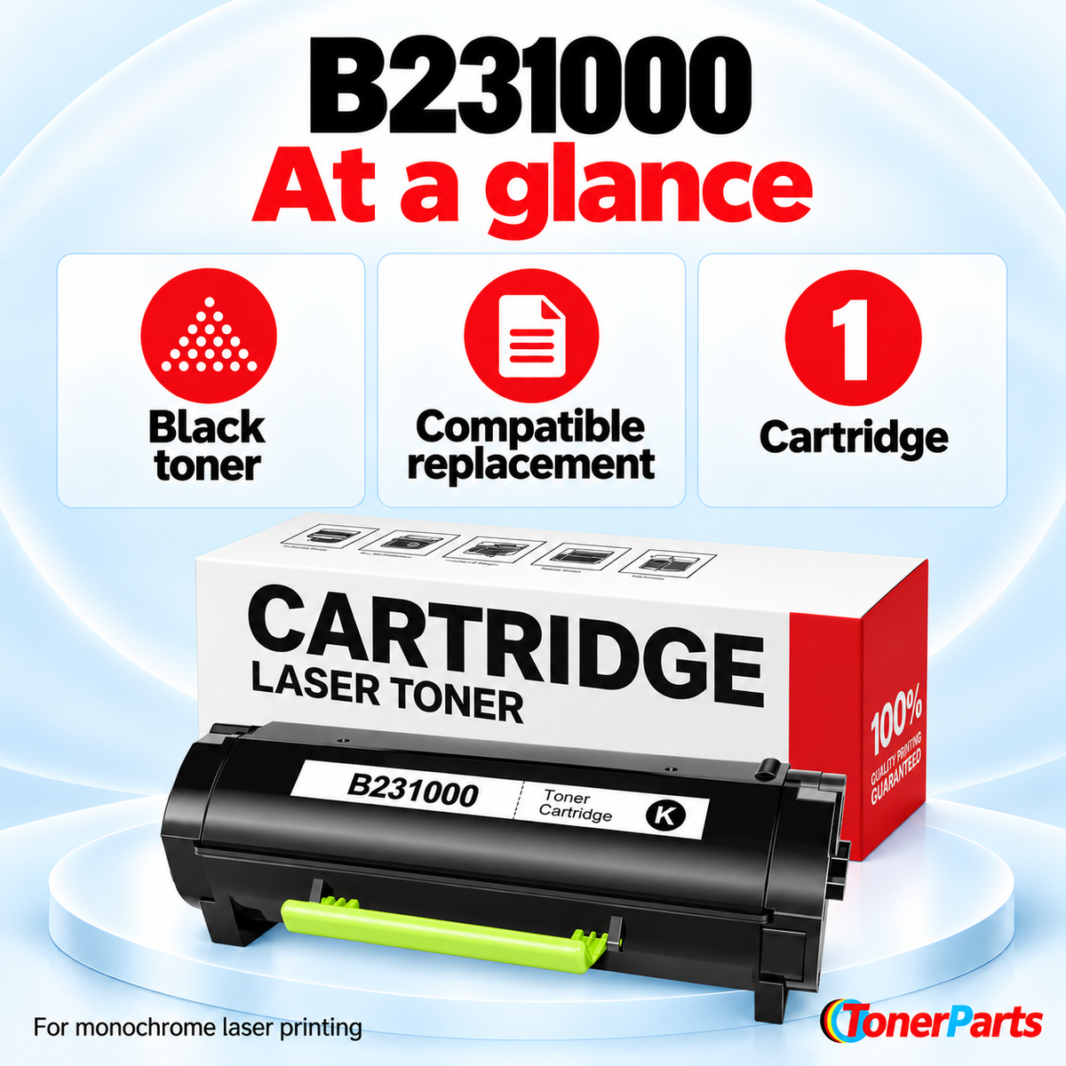 Compatible Lexmark B231000 Toner Cartridge Black 3000 Pages