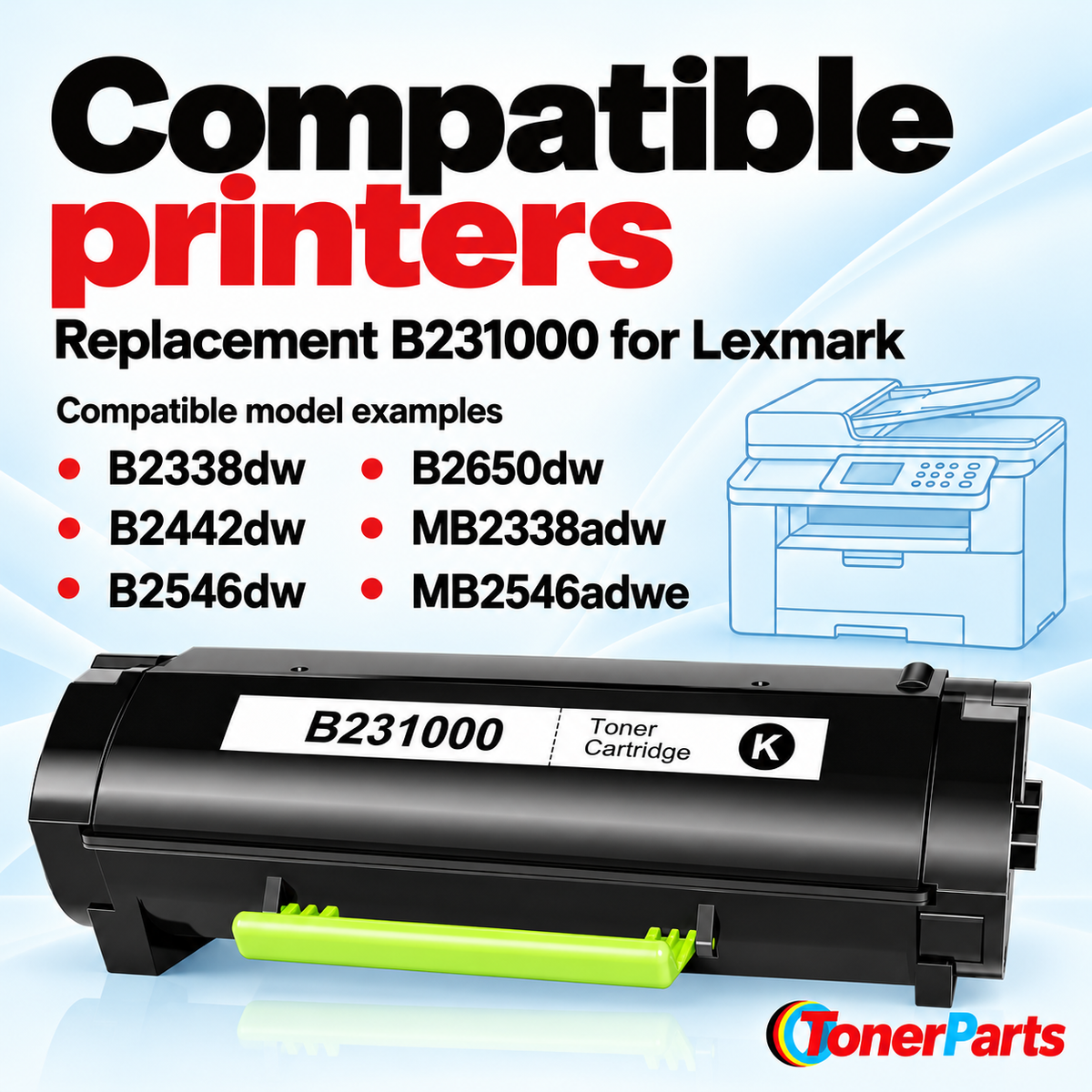 Compatible Lexmark B231000 Toner Cartridge Black 3000 Pages