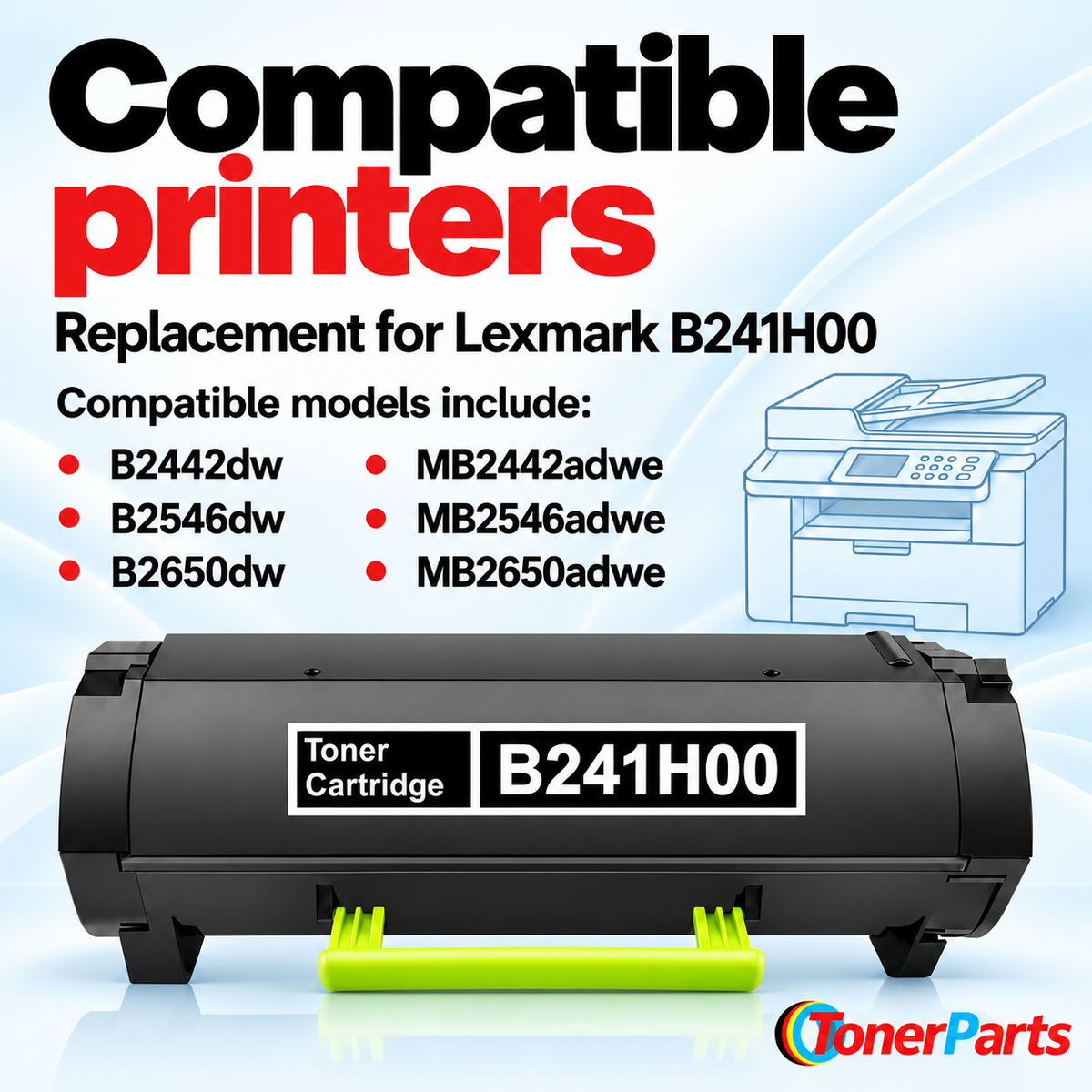 Compatible Lexmark B241H00, B240HA0 Toner Cartridge Black 6000 Pages