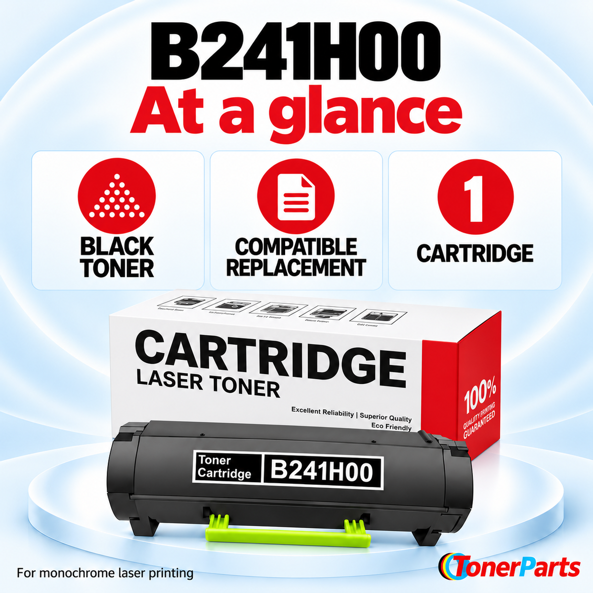 Compatible Lexmark B241H00, B240HA0 Toner Cartridge Black 6000 Pages