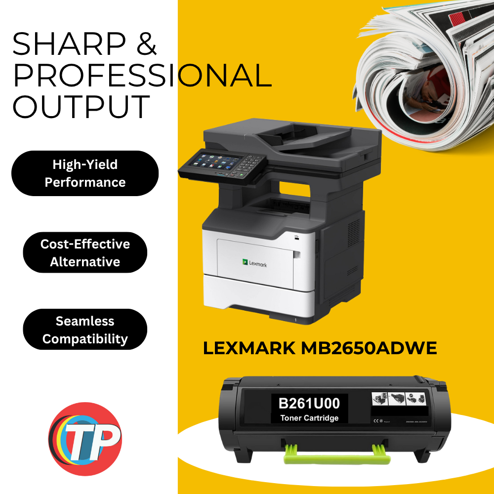 Compatible Lexmark B261U00, B260UA0 Toner Cartridge Black 15000 Pages