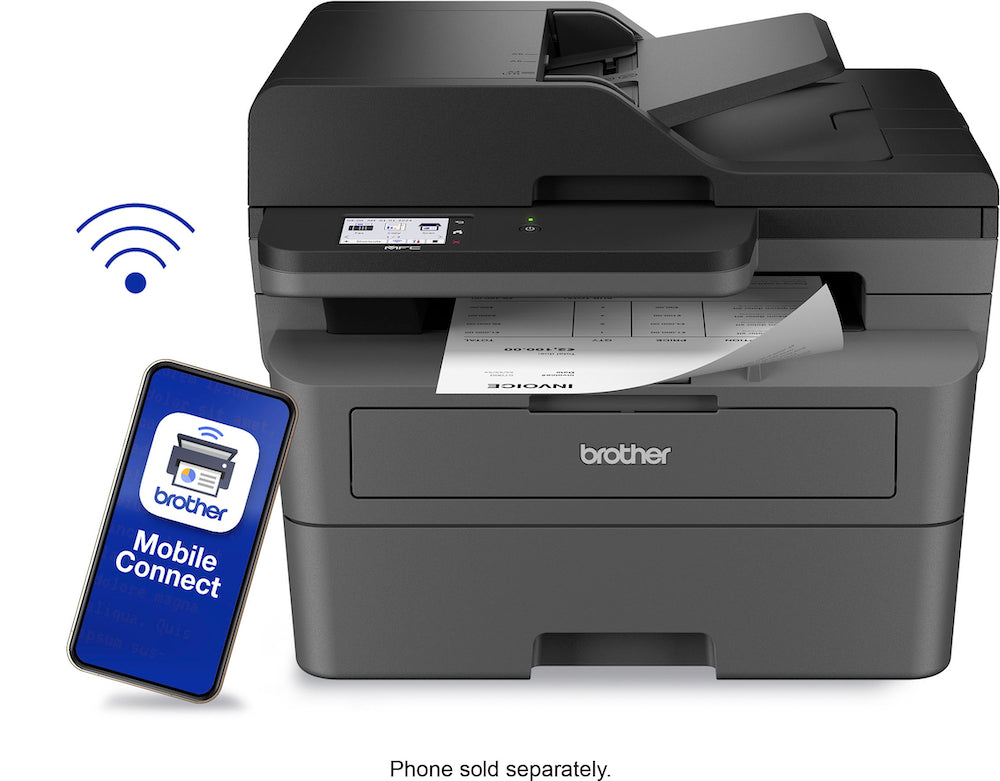 Brother Wireless MFC-L2820DW Compact Monochrome Laser Printer, Copier, Scan, Fax