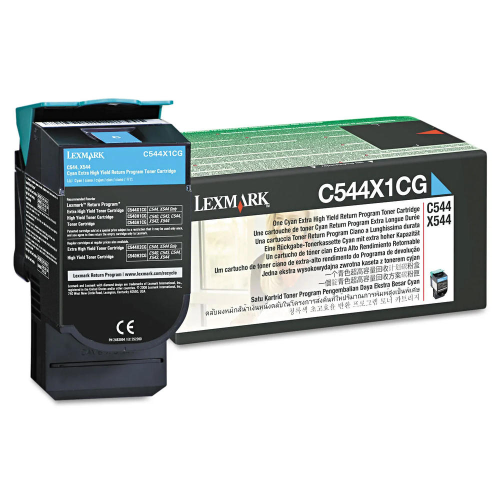 OEM Lexmark C544X1CG Toner Cartridge Cyan 4K Return Program