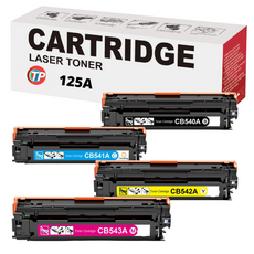 Compatible HP 125A, CB540A, CB541A, CB542A, CB543A Toner Cartridges Value Pack