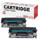 Compatible HP CF280A 80A Toner Cartridge 2 Pack Black 2.7K