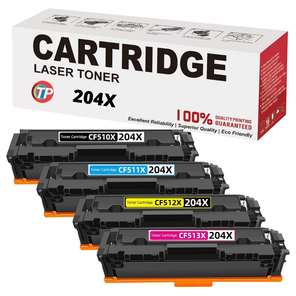 Compatible HP 204X Toner Cartridges CF510X, CF511X, CF512X, CF513X Value Pack
