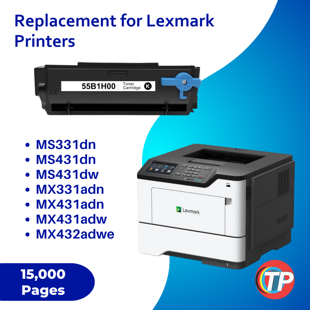 Compatible Lexmark 55B1H00, 55B1H0E Toner Cartridge Black 15000 Pages