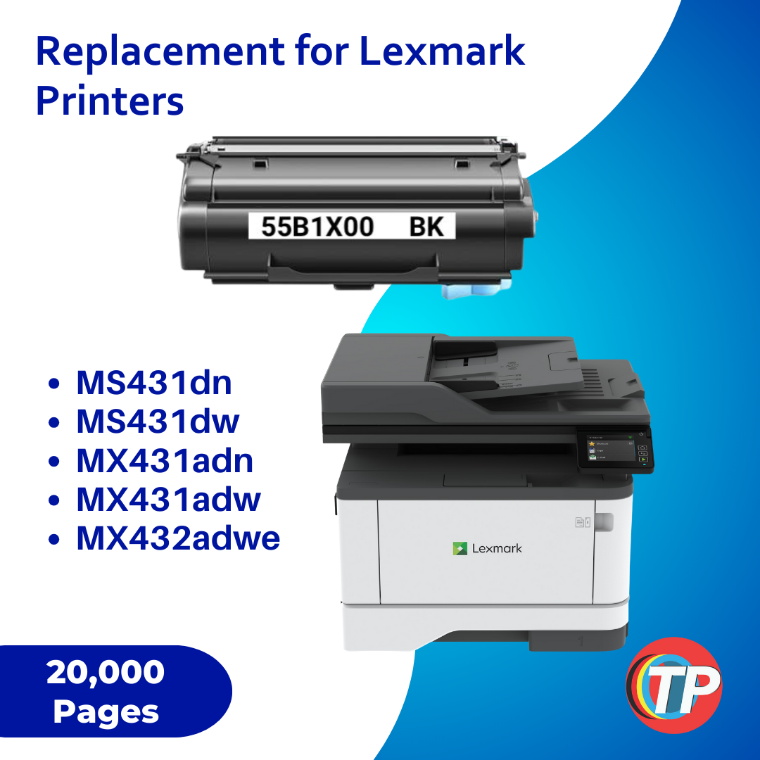 Compatible Lexmark 55B1X00 Toner Cartridge Black 20K