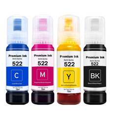 Compatible Epson 522, T522120, T522220, T522320, T522420 Premium Ink Bottle BCYM 65ml