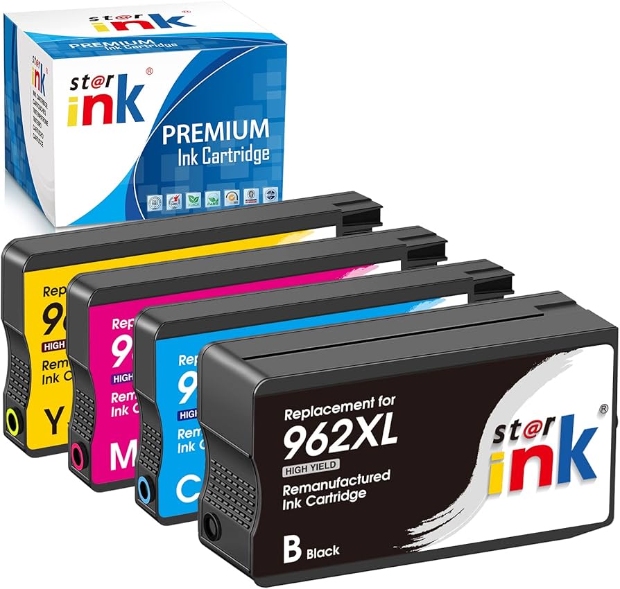 Compatible HP 962XL Reman Ink Cartridges BCYM Value Pack