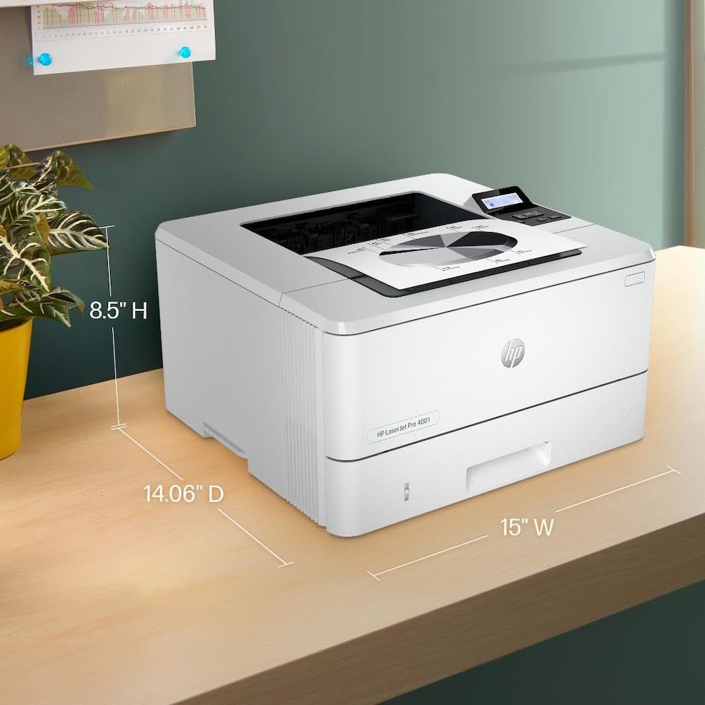 HP LaserJet Pro 4001dw Monochrome Laser Printer, Duplex, Wireless