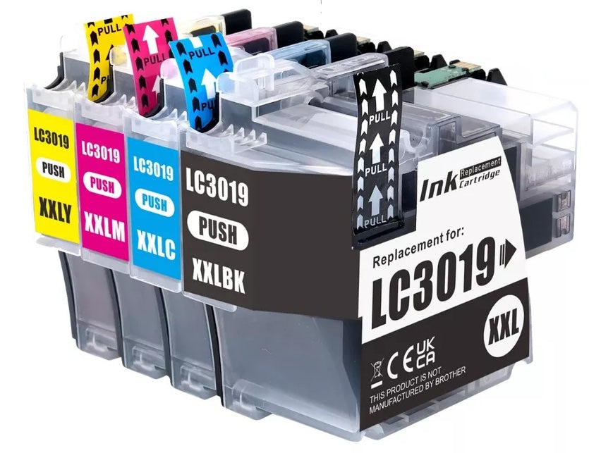Compatible Brother LC-3019, LC3019, LC3019XL Ink Cartridges BCYM Value Pack