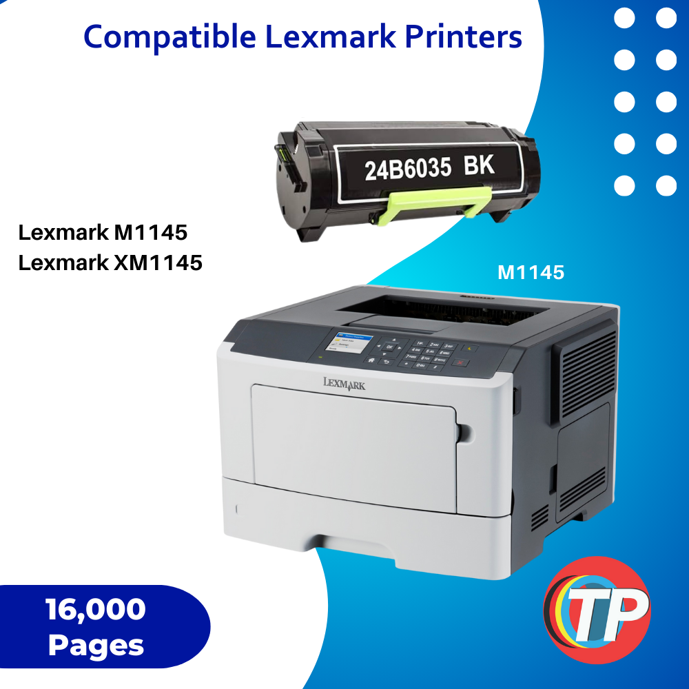 Compatible Lexmark 24B6035 Toner Cartridge for Lexmark M1145, XM1145 - Black 16000 Pages