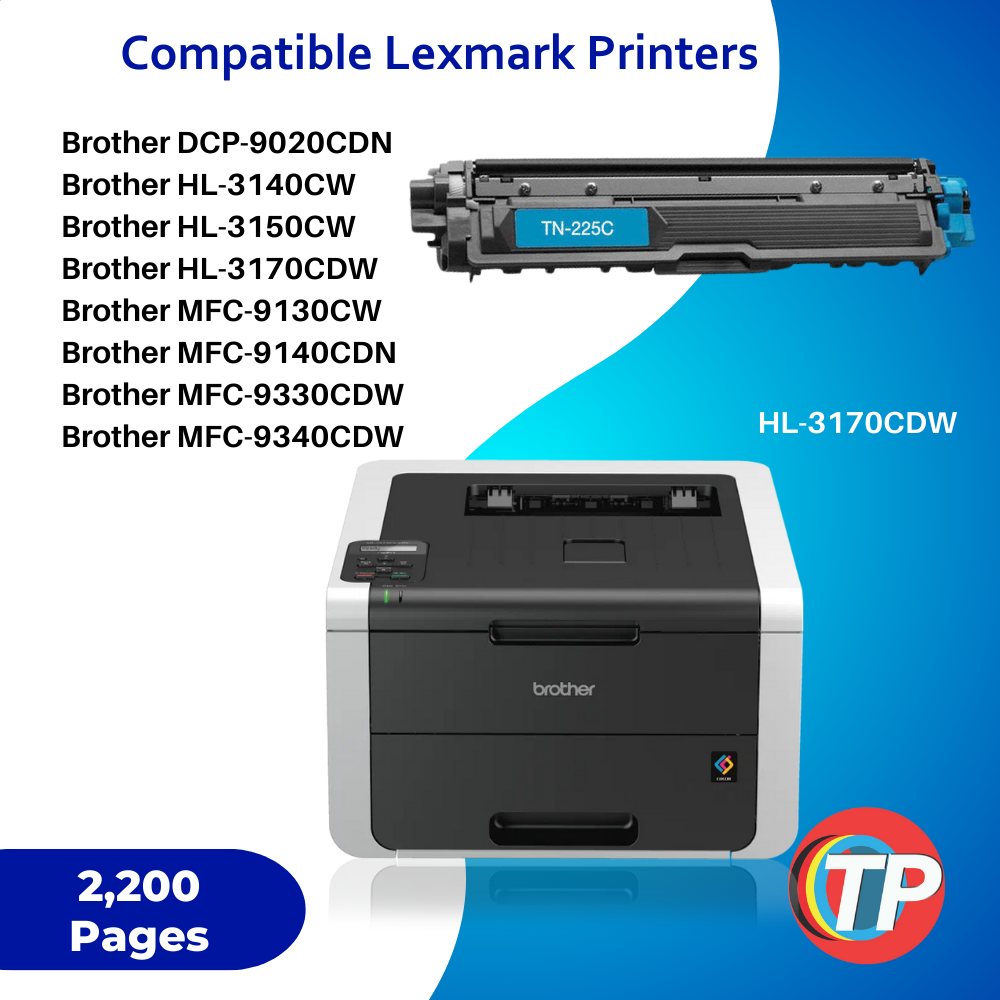 Compatible Brother TN225 Cyan Toner Cartridge 2200 Pages