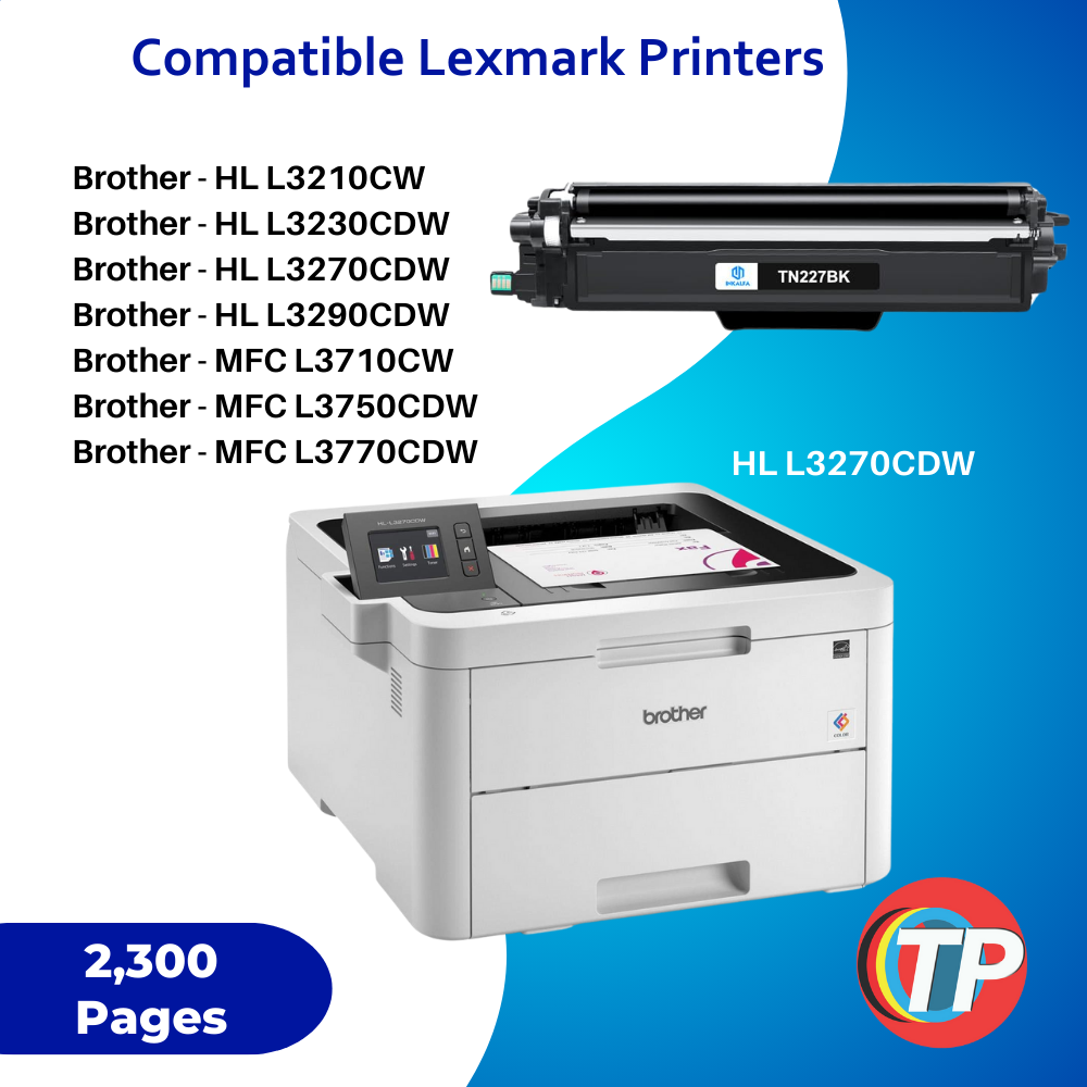 Compatible Brother TN227 Black Toner Cartridge With Chip 3000 Pages