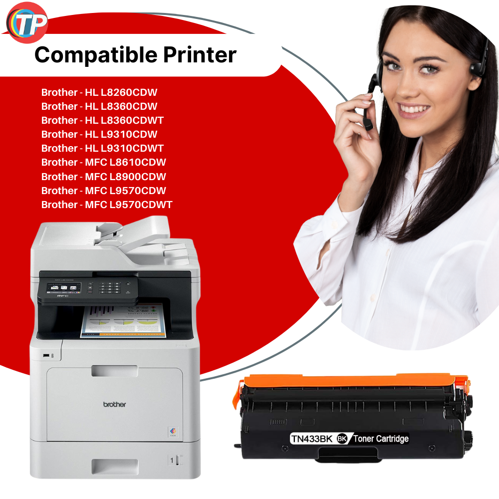 Compatible Brother TN433BK Toner Cartridge Black 4K