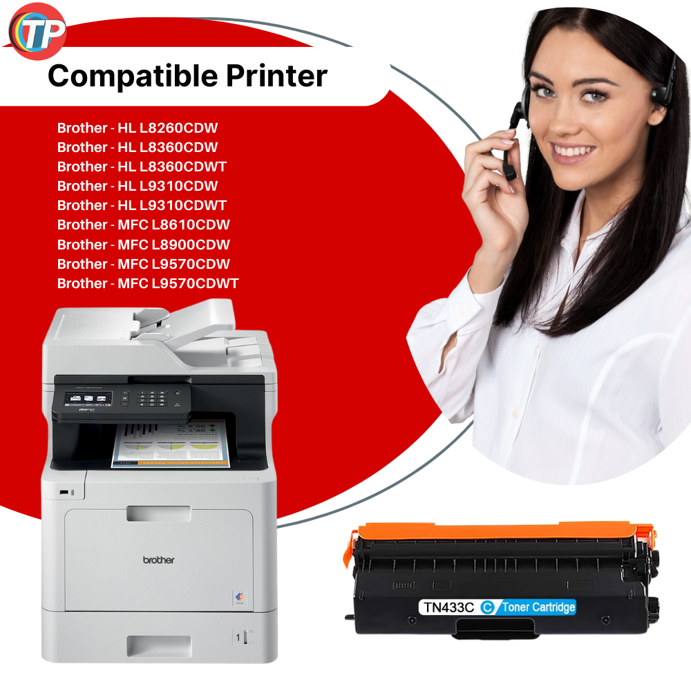 Compatible Brother TN433C Toner Cartridge Cyan 4K