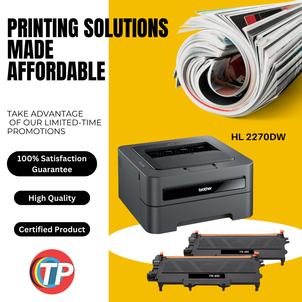 Compatible Brother TN-450 Toner Cartridge Black 2.6K 2 Pack