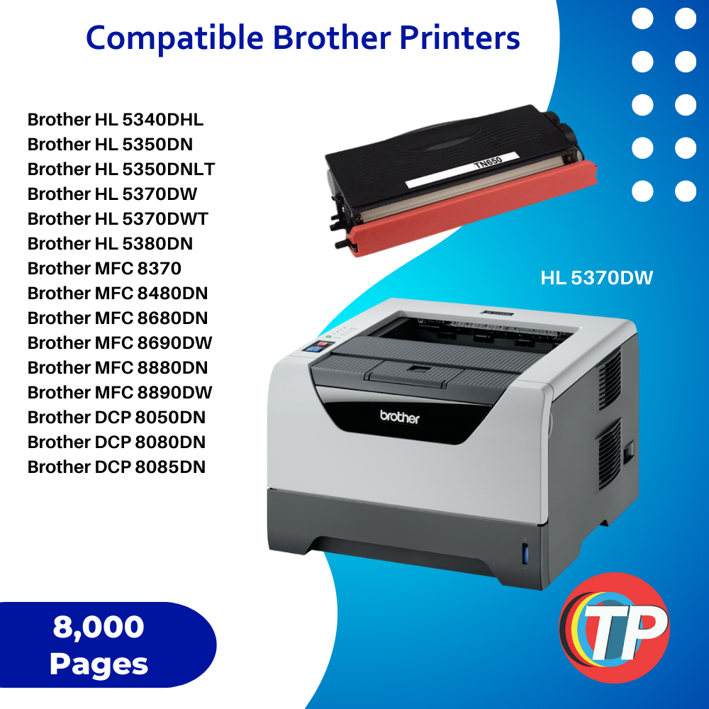 Compatible Brother TN-650 Toner Cartridge Black 8K