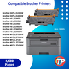 Compatible Brother TN-660 Toner Cartridge Black 2 Pack 2.6K