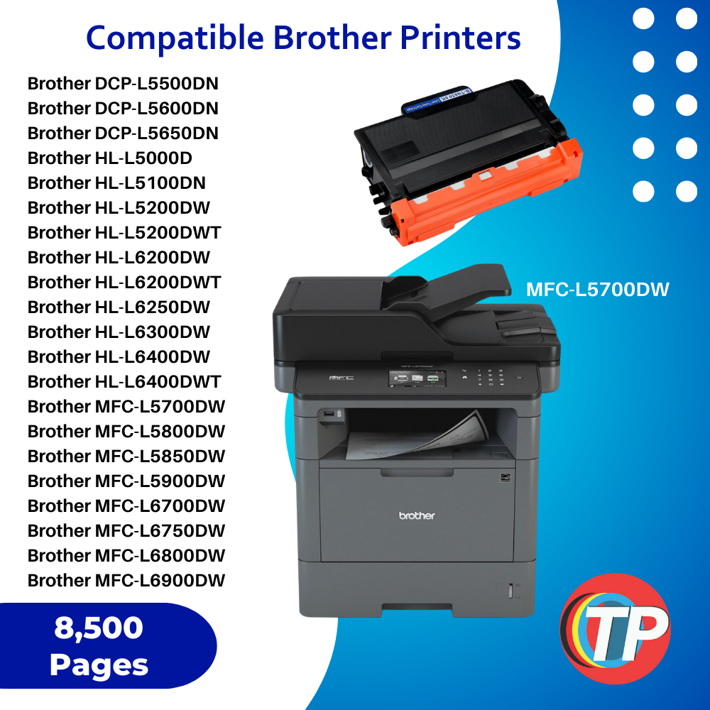 Compatible Brother TN850 Toner Cartridge Black 8.5K