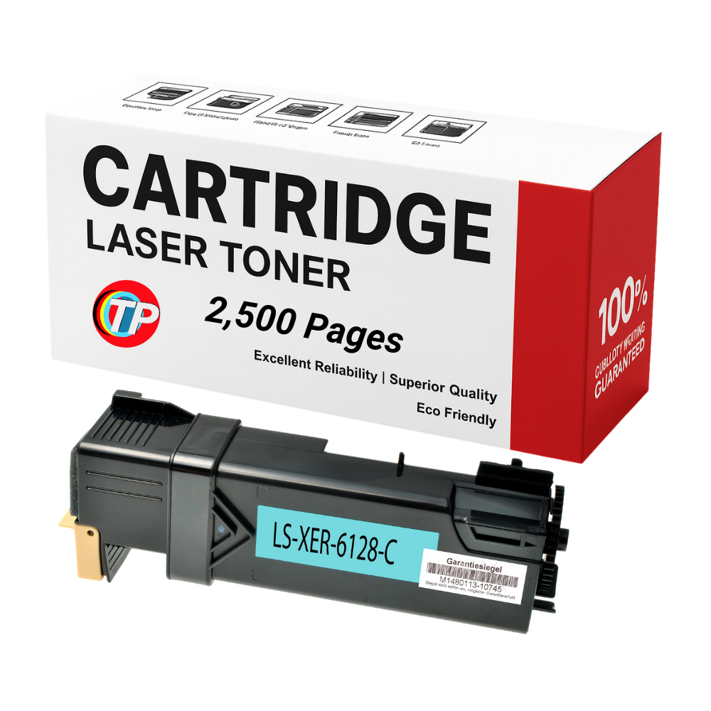 Compatible Xerox Phaser 6128, 106R01452 Toner Cartridge Cyan 2500 Pages
