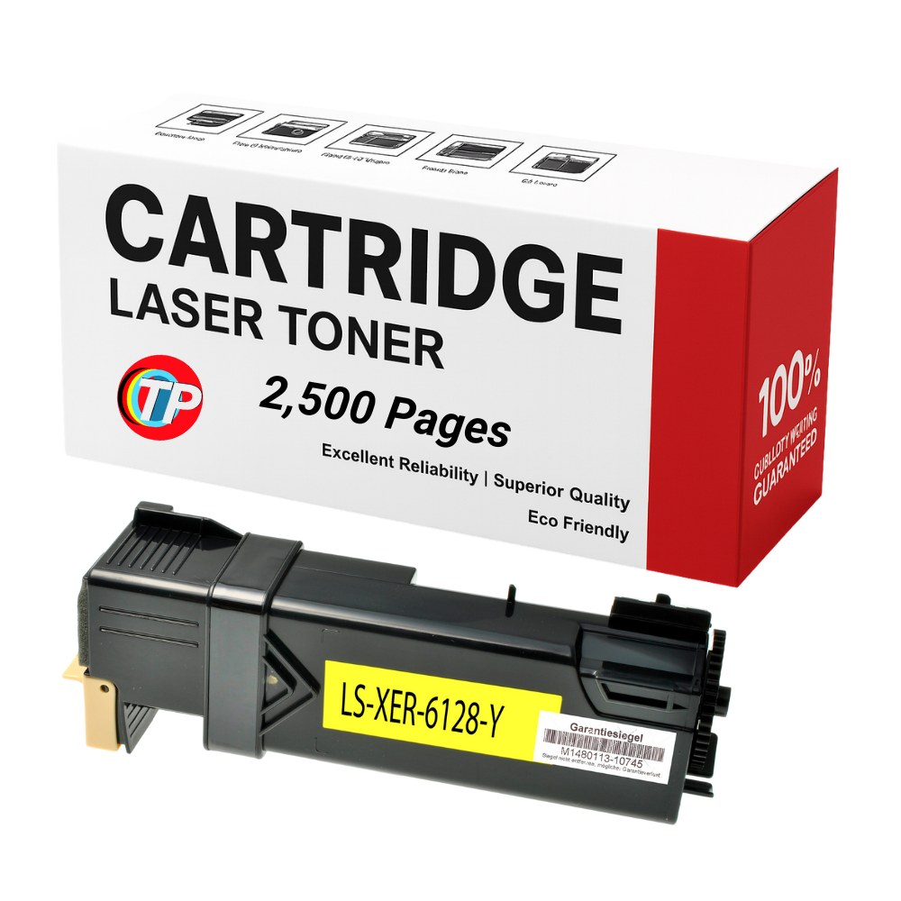 Compatible Xerox Phaser 6128, 106R01454 Toner Cartridge Yellow 2500 Pages